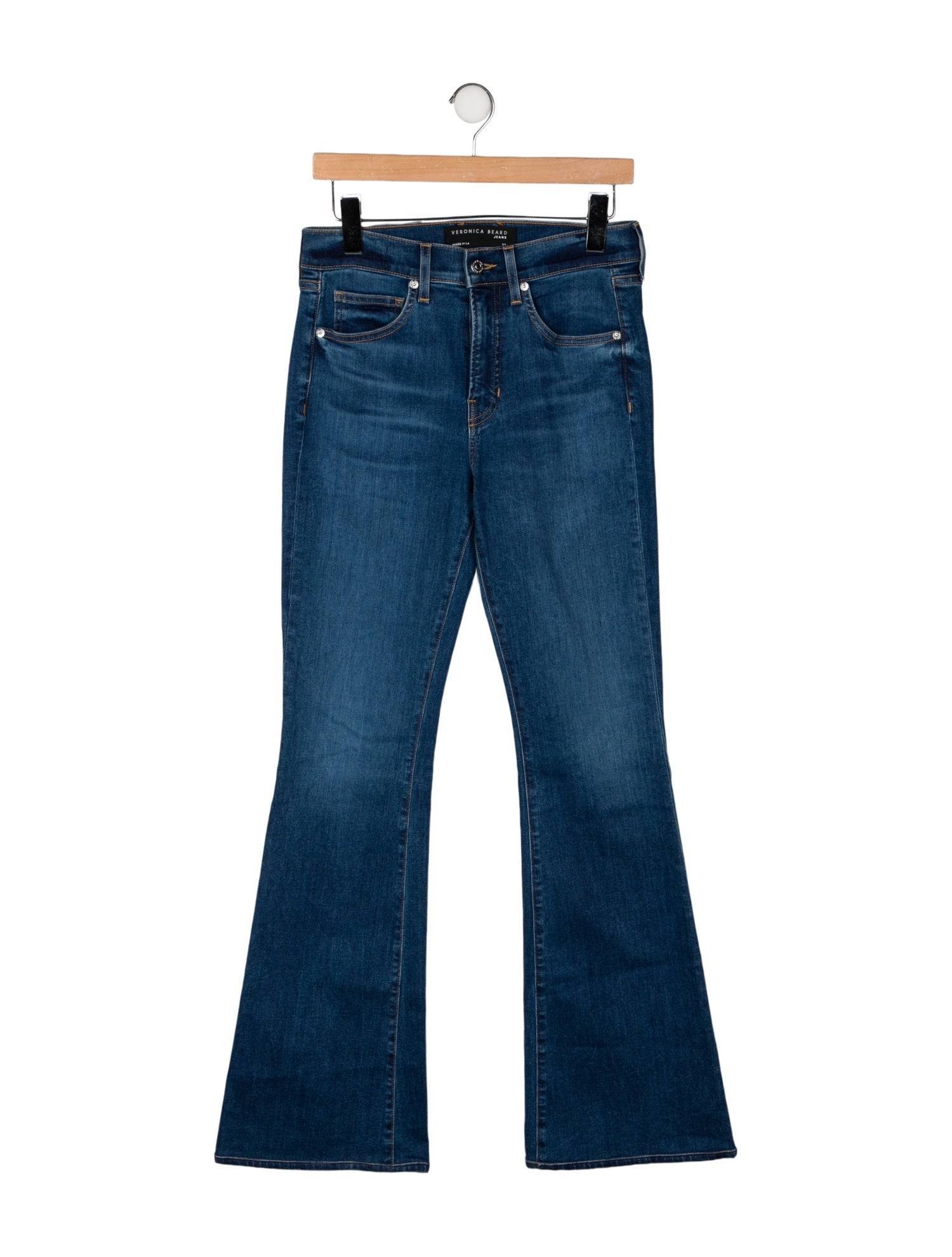 Veronica Beard Mid-Rise Wide Leg Jeans