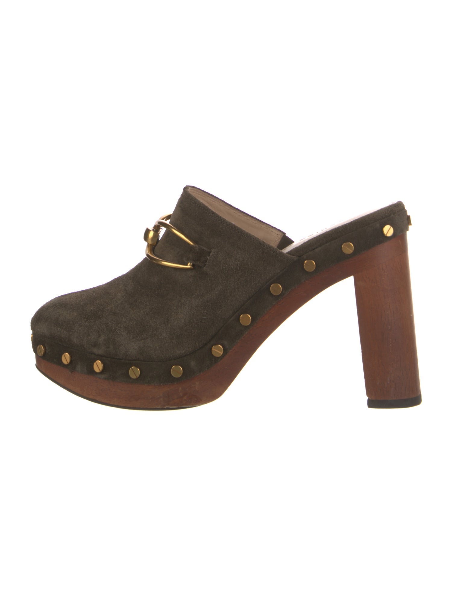Veronica Beard Suede Studded Accents Mules