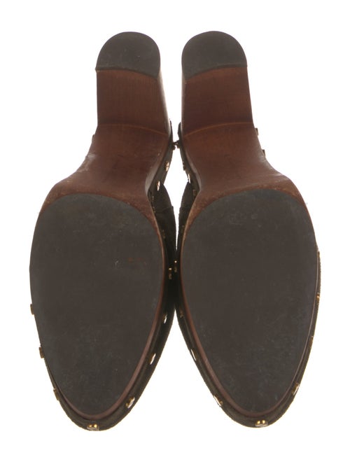 Veronica Beard Suede Studded Accents Mules