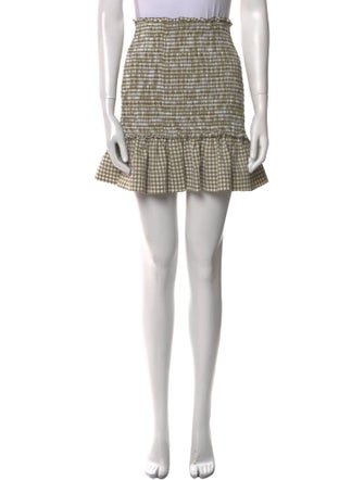 Veronica Beard Plaid Print Mini Skirt