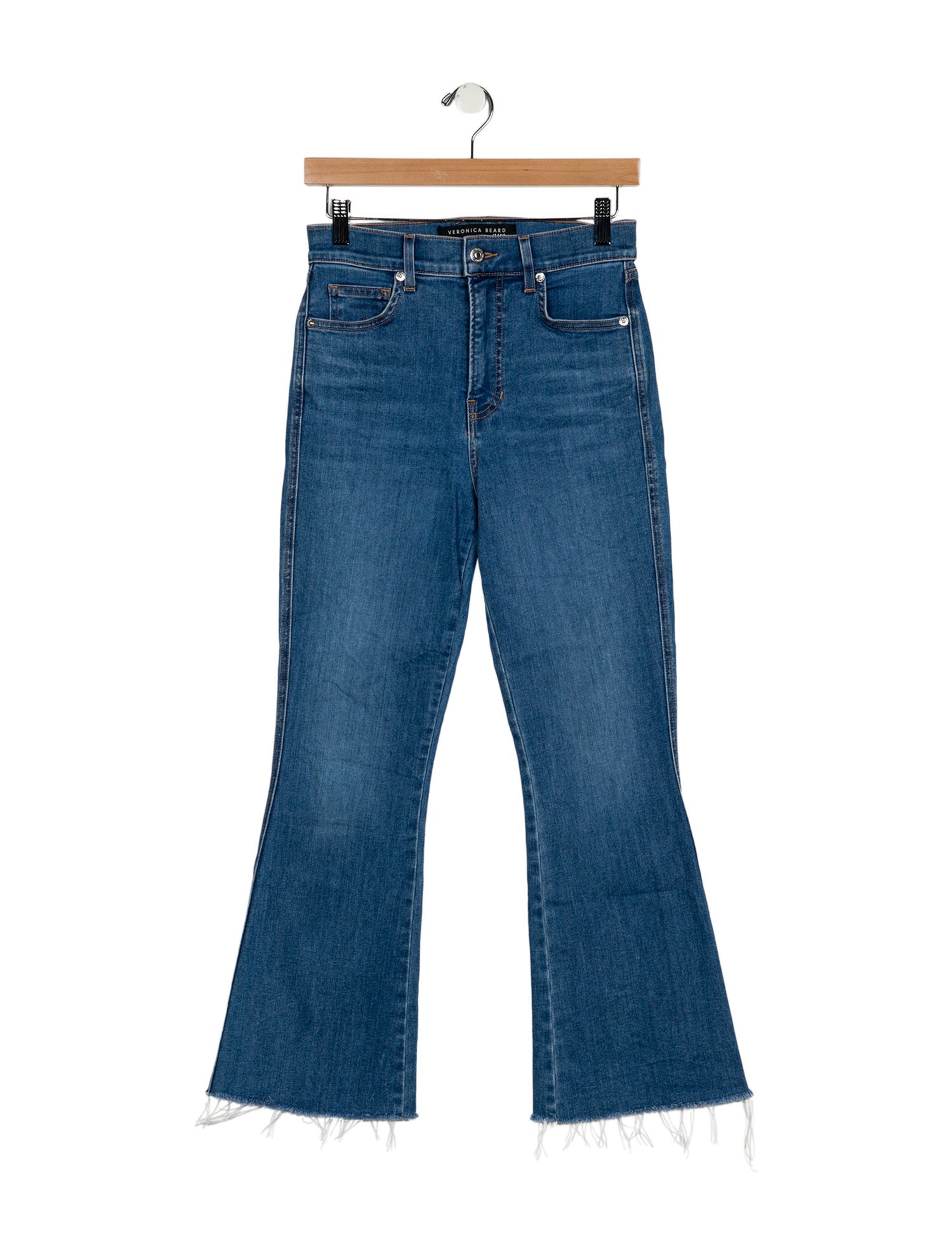 Veronica Beard Mid-Rise Wide Leg Jeans