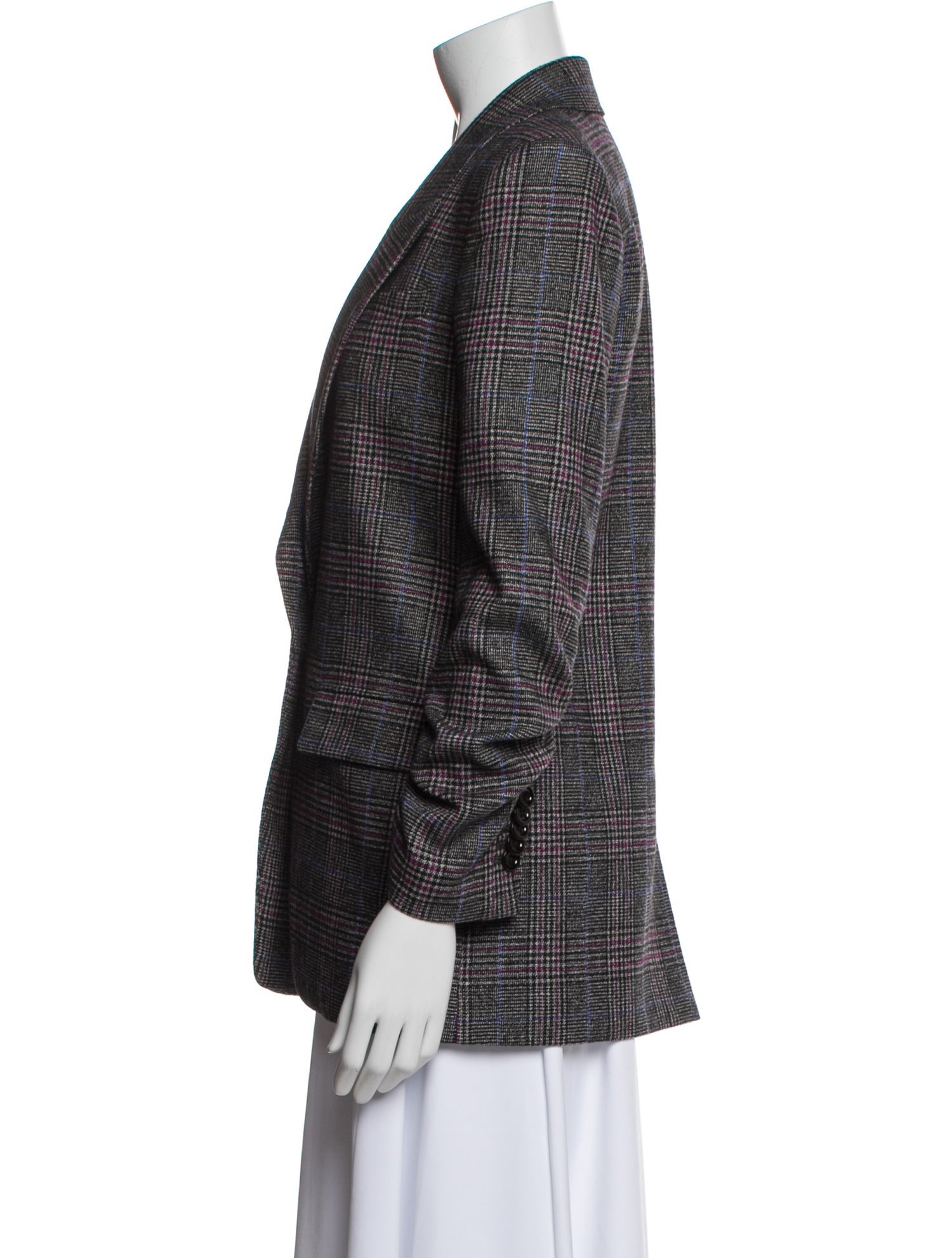 Veronica Beard Wool Houndstooth Print Blazer