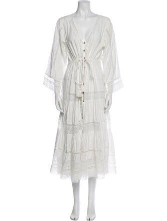 Veronica Beard V-Neck Long Dress