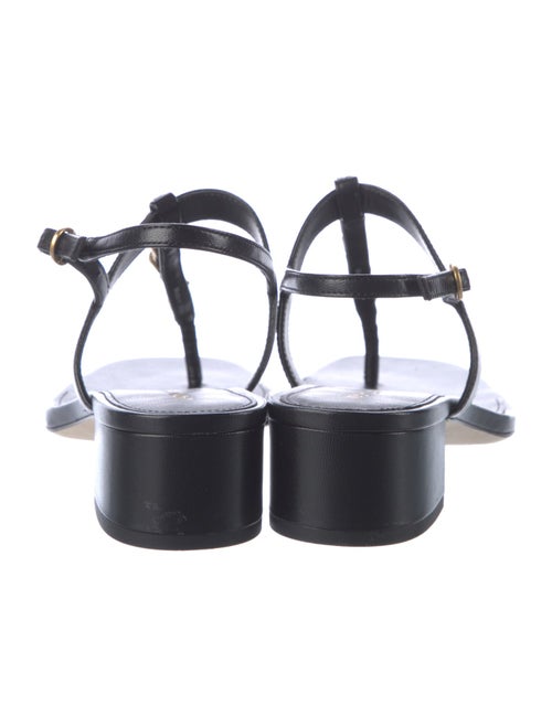 Veronica Beard Leather T-Strap Sandals