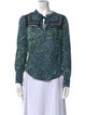 Veronica Beard Floral Print Long Sleeve Blouse