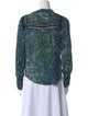 Veronica Beard Floral Print Long Sleeve Blouse