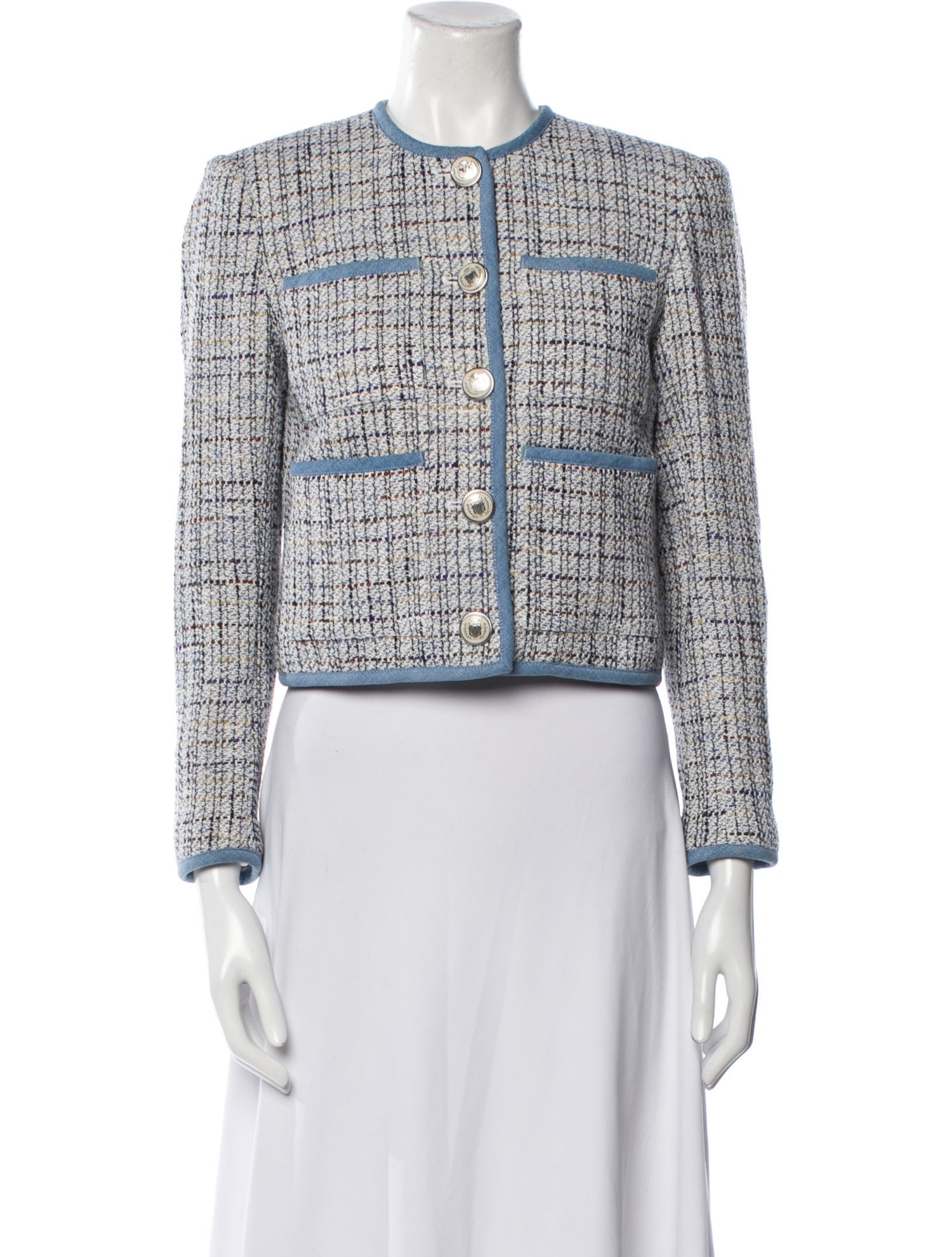 Veronica Beard Tweed Pattern Evening Jacket