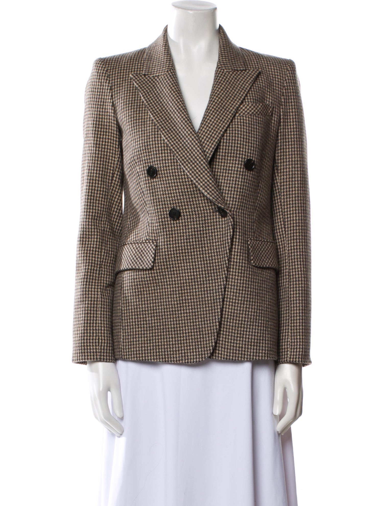 Veronica Beard Alpaca Houndstooth Print Blazer