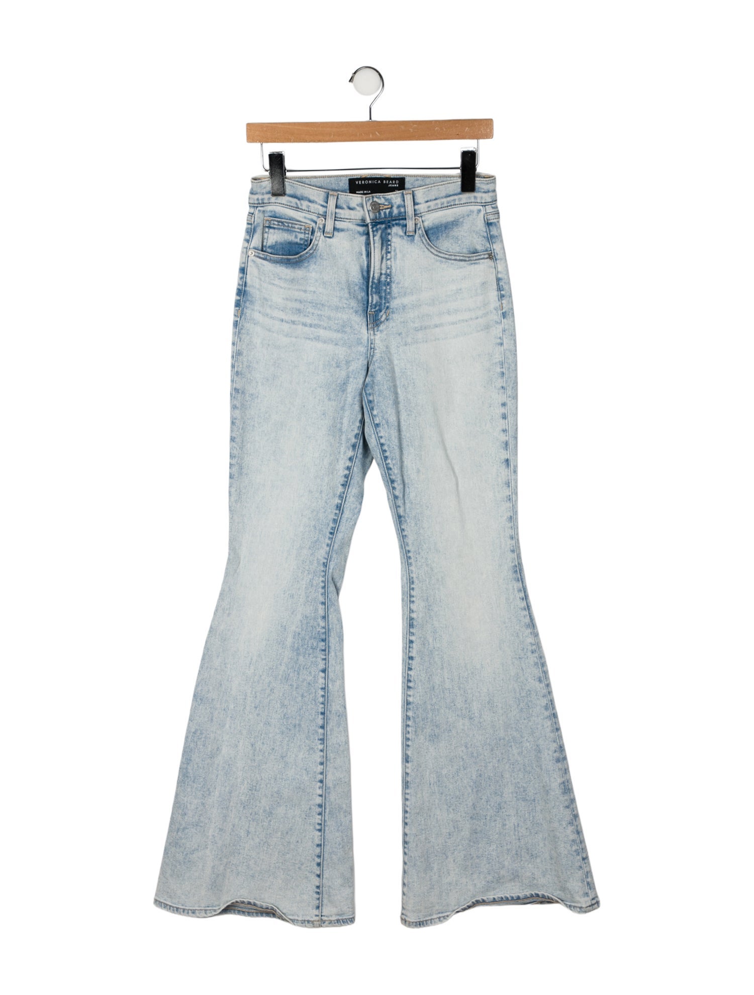 Veronica Beard Mid-Rise Wide Leg Jeans