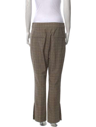 Veronica Beard Plaid Print Straight Leg Pants