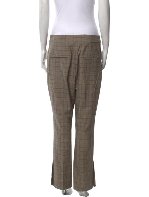Veronica Beard Plaid Print Straight Leg Pants
