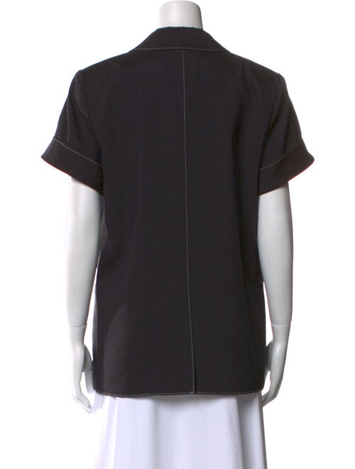 Veronica Beard Short Sleeve Button-Up Top