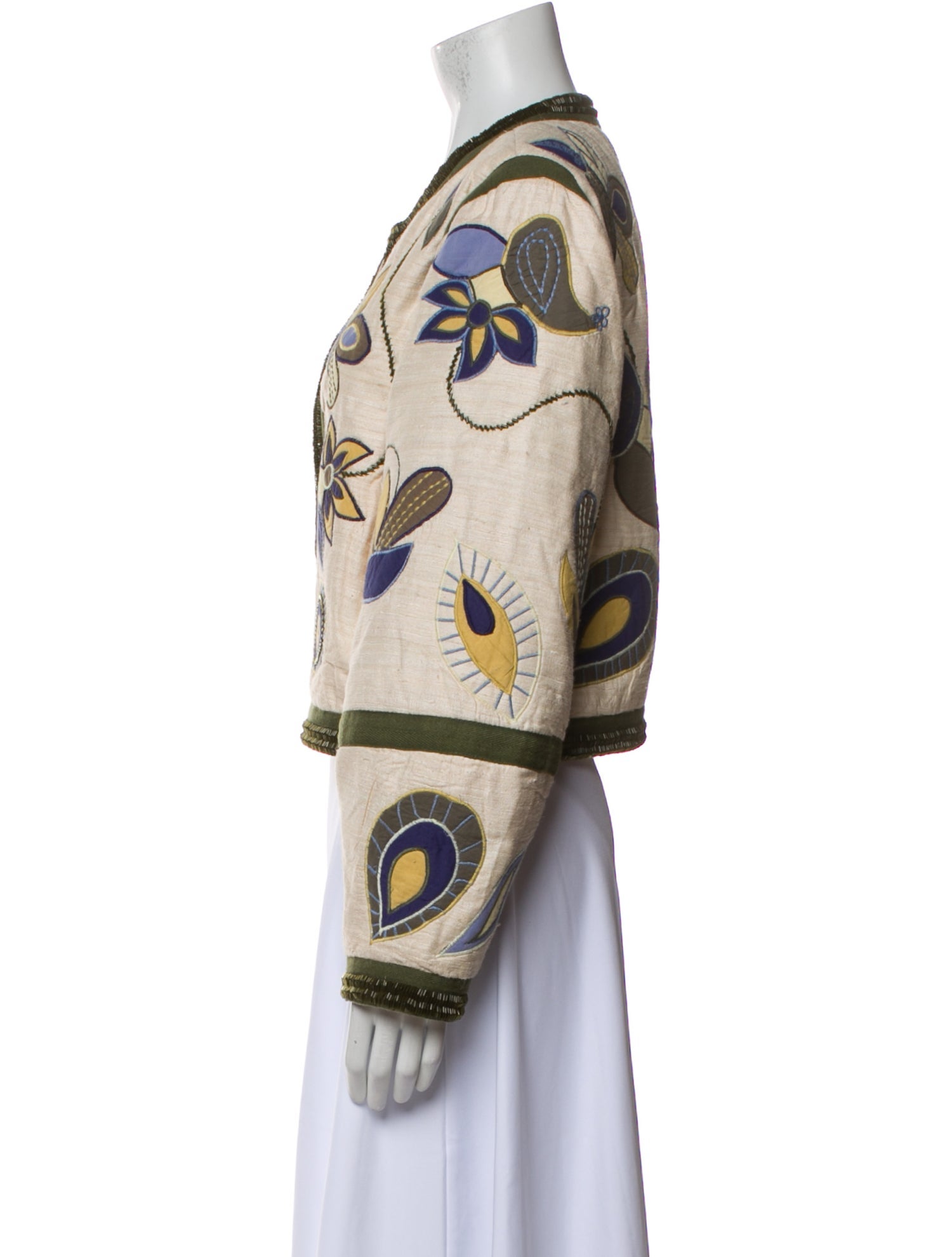 Veronica Beard Silk Printed Evening Jacket