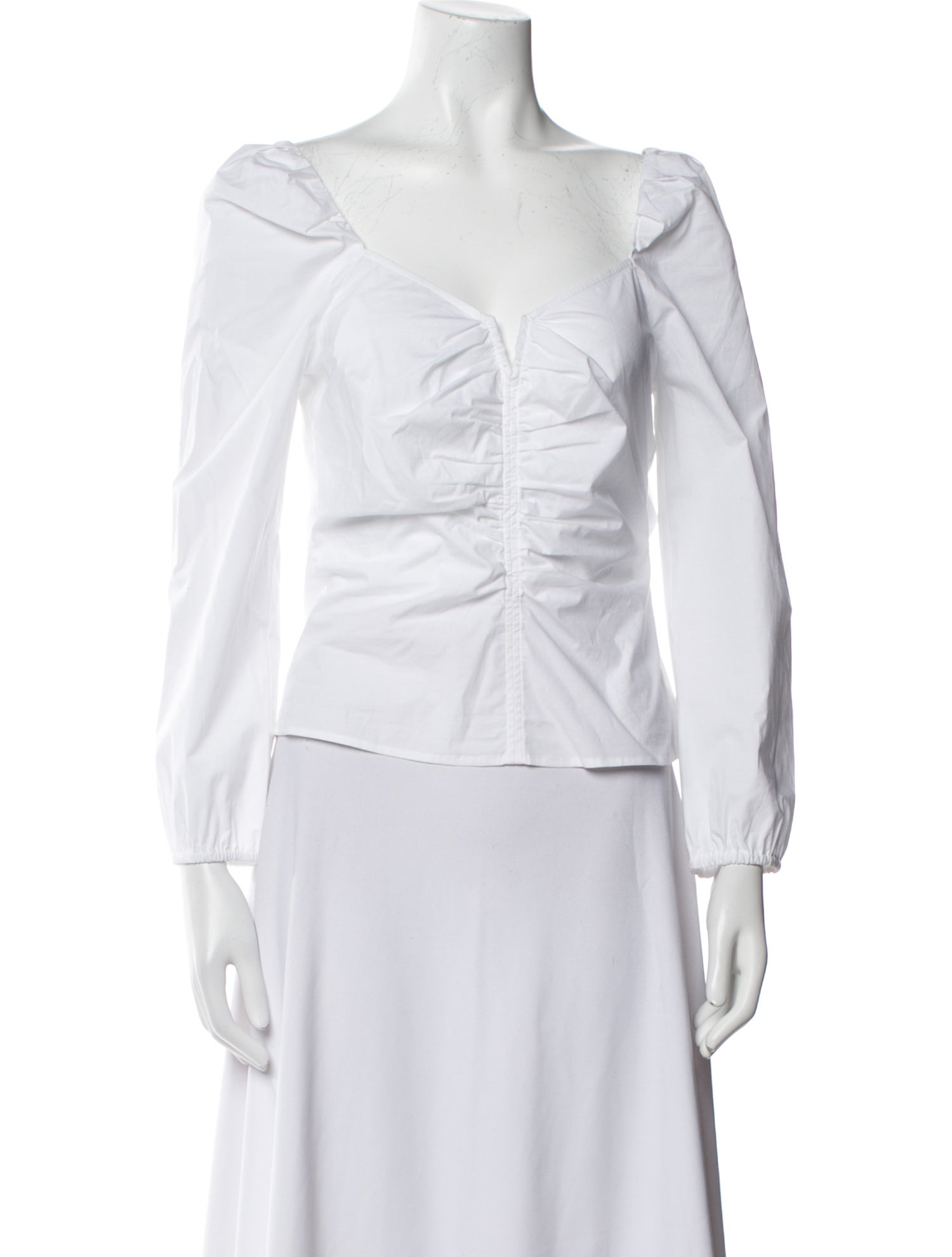 Veronica Beard V-Neck Three-Quarter Sleeve Blouse