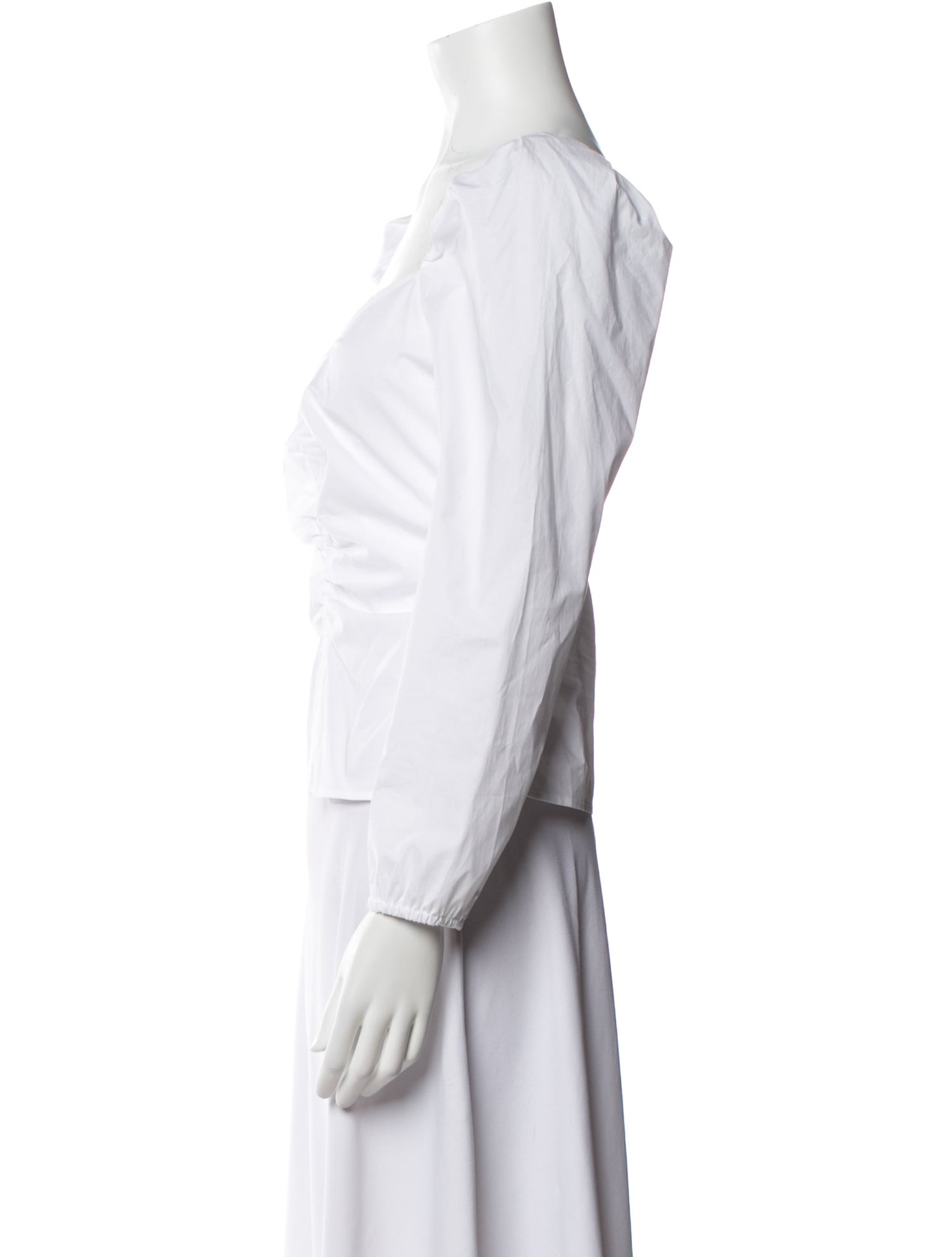 Veronica Beard V-Neck Three-Quarter Sleeve Blouse