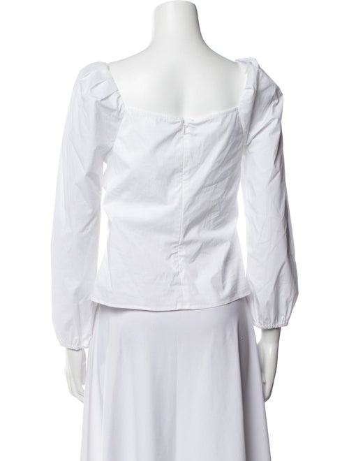 Veronica Beard V-Neck Three-Quarter Sleeve Blouse