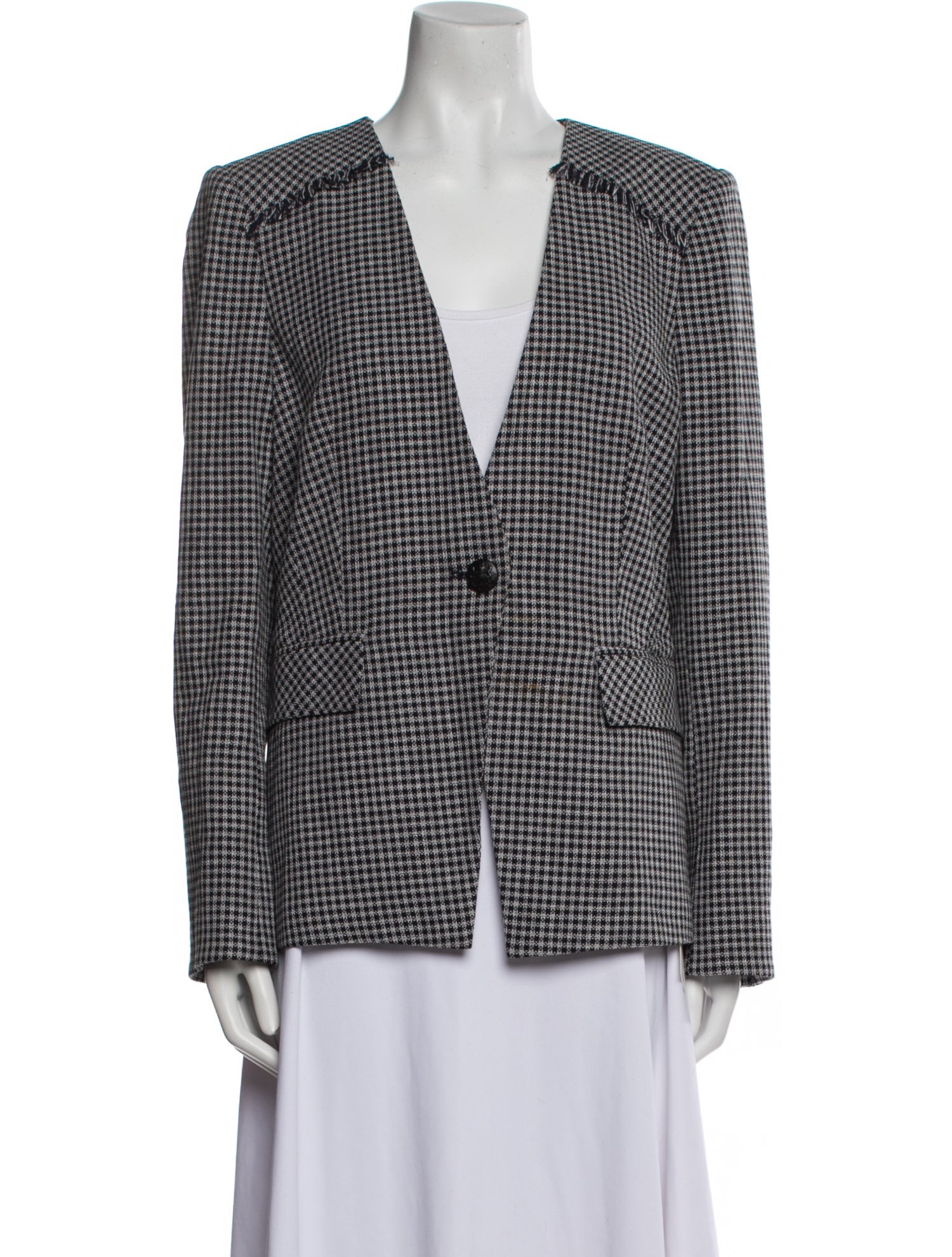 Veronica Beard Plaid Print Jacket