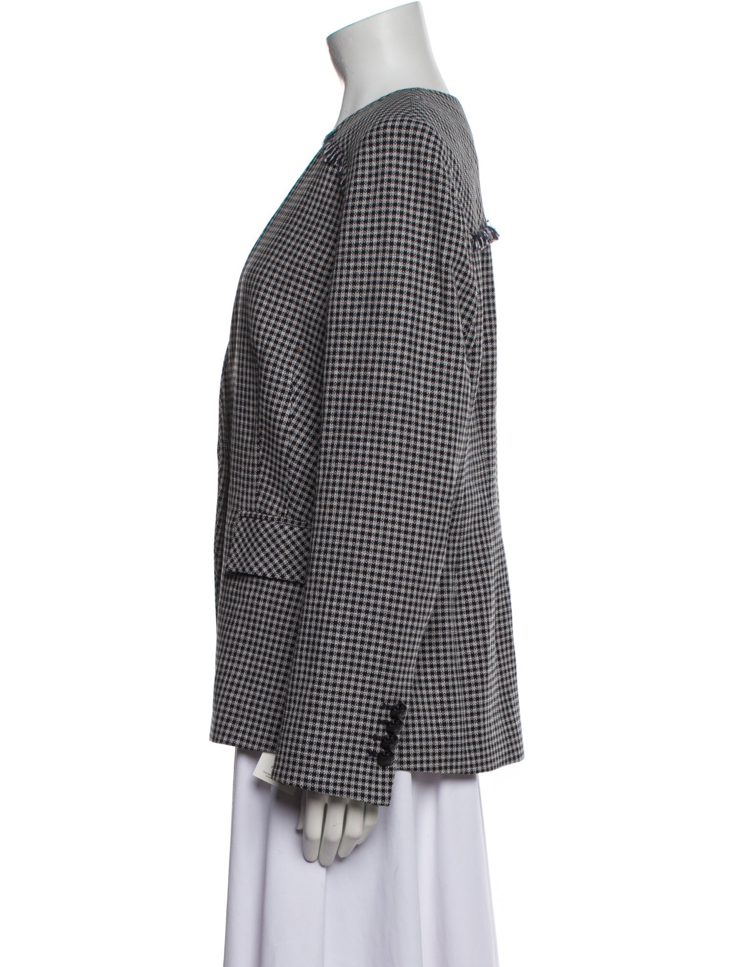 Veronica Beard Plaid Print Jacket