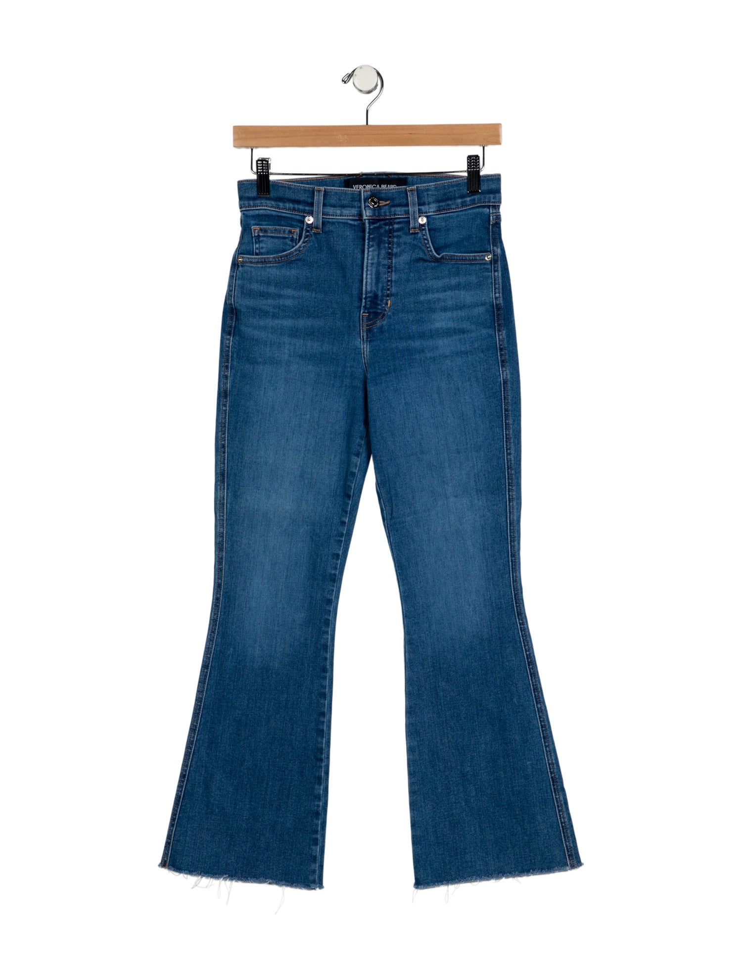 Veronica Beard Mid-Rise Wide Leg Jeans