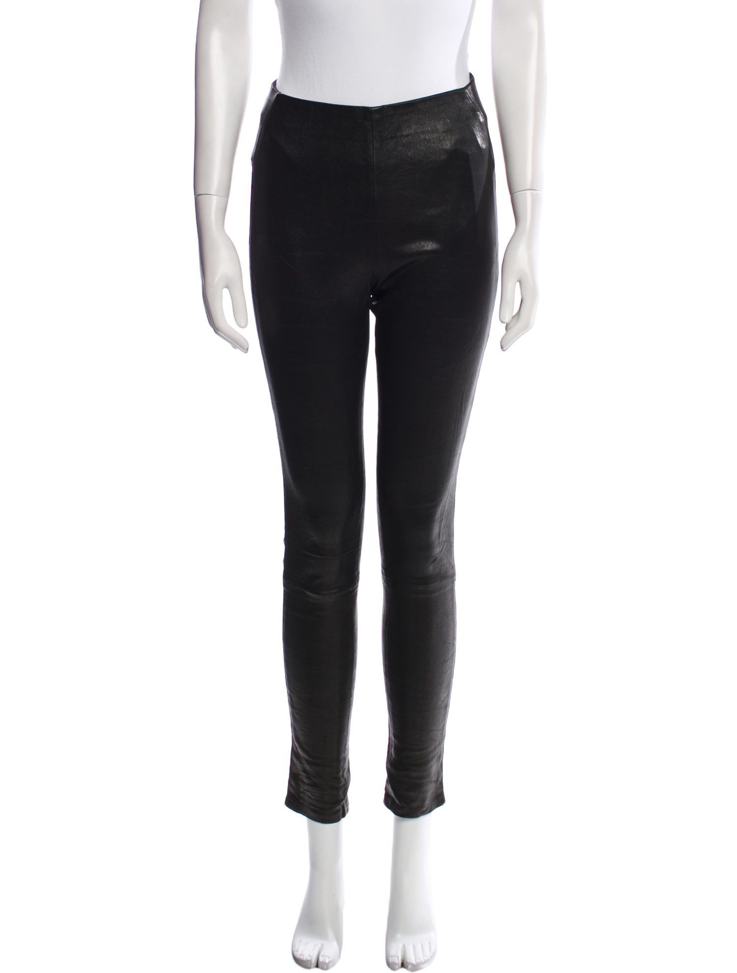 Veronica Beard Lamb Leather Skinny Leg Pants