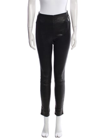 Veronica Beard Lamb Leather Skinny Leg Pants