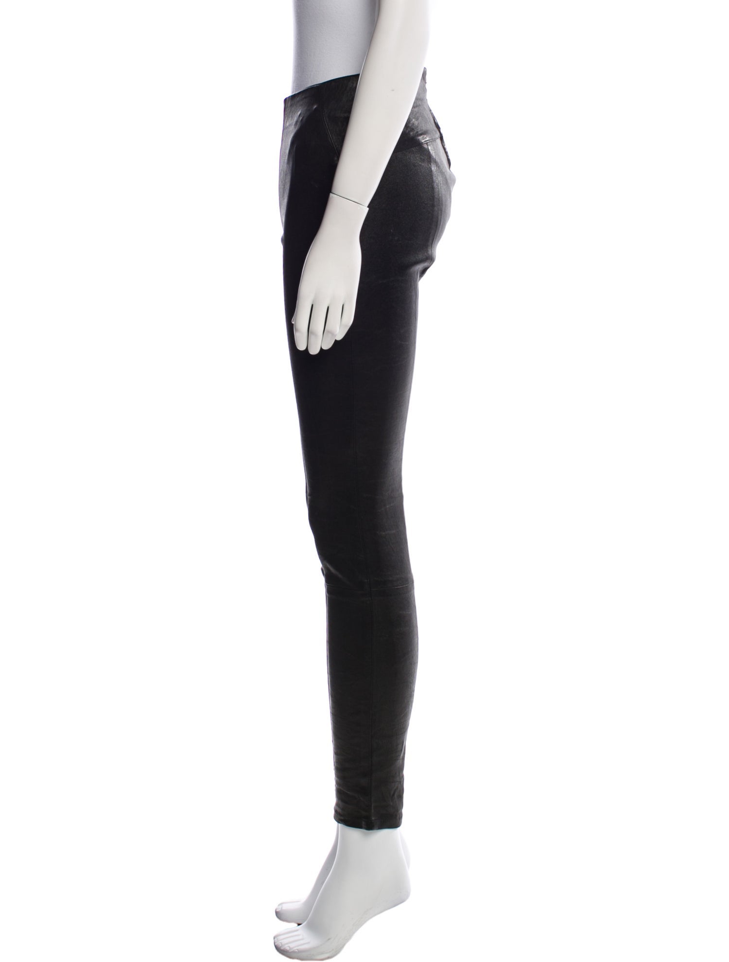 Veronica Beard Lamb Leather Skinny Leg Pants