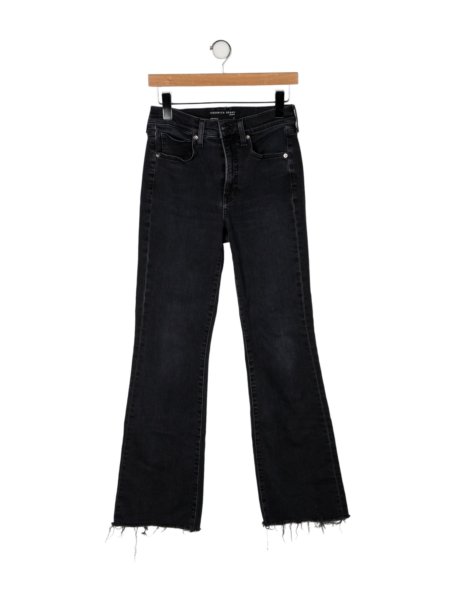 Veronica Beard Mid-Rise Wide Leg Jeans