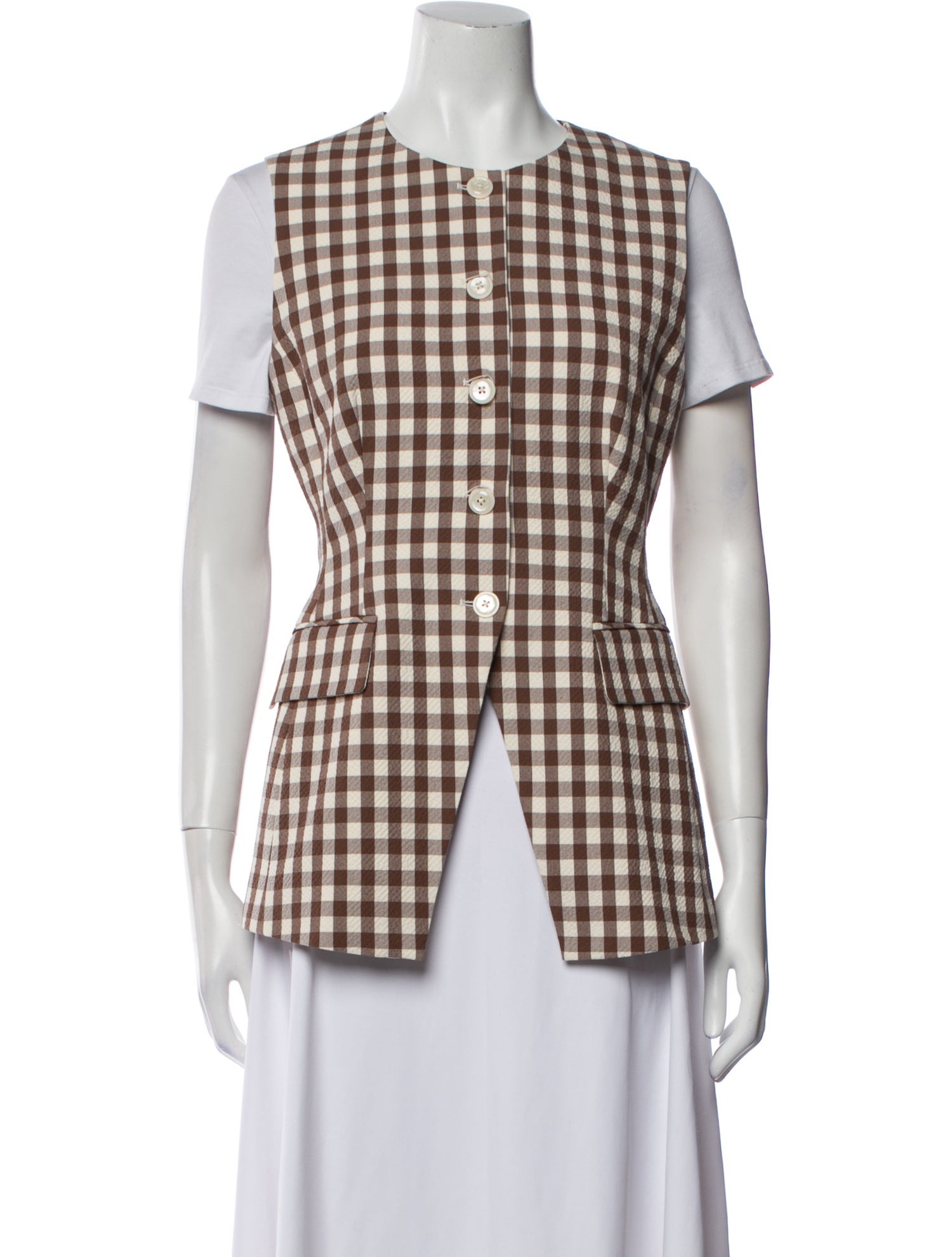 Veronica Beard Plaid Print Vest w/ Tags