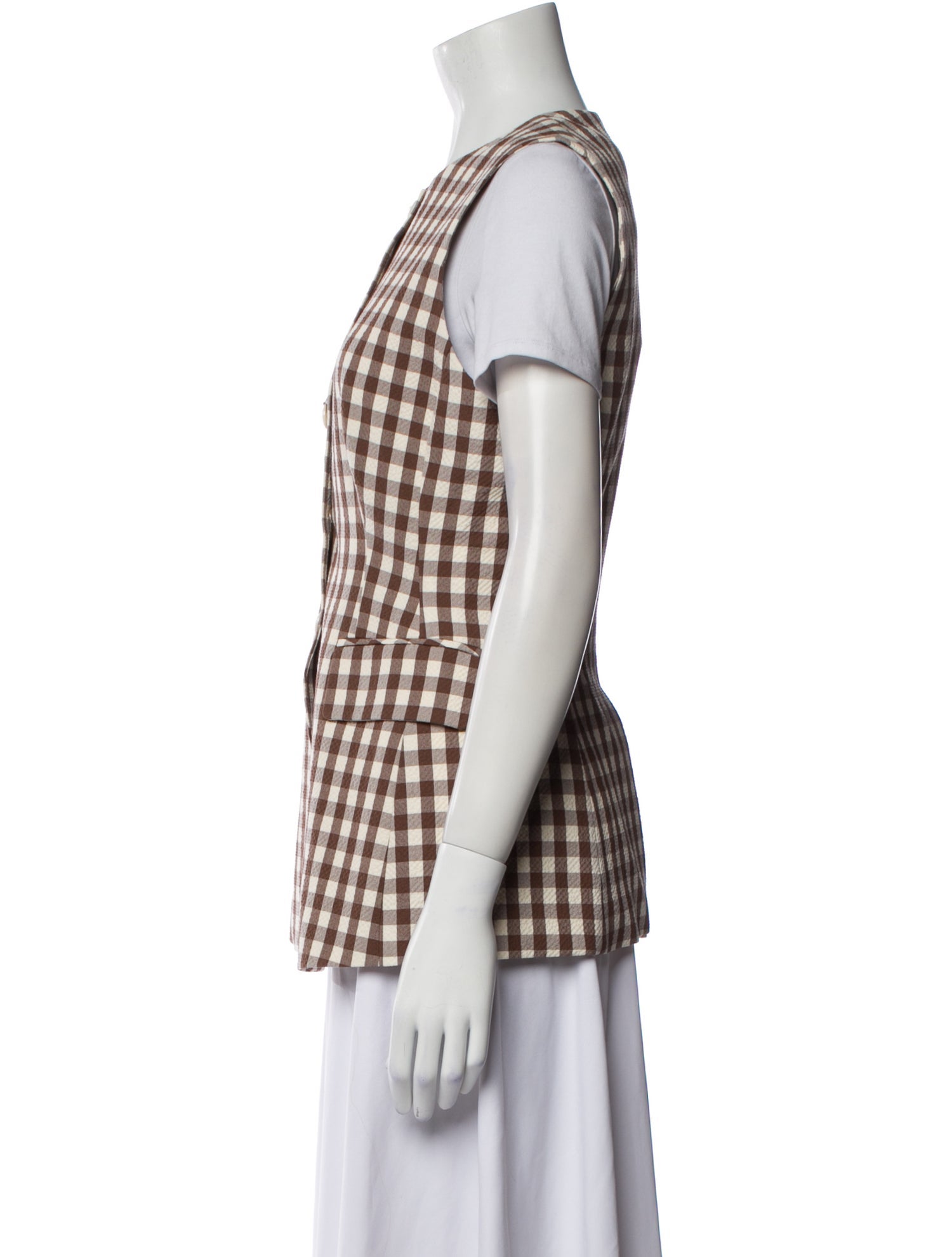 Veronica Beard Plaid Print Vest w/ Tags
