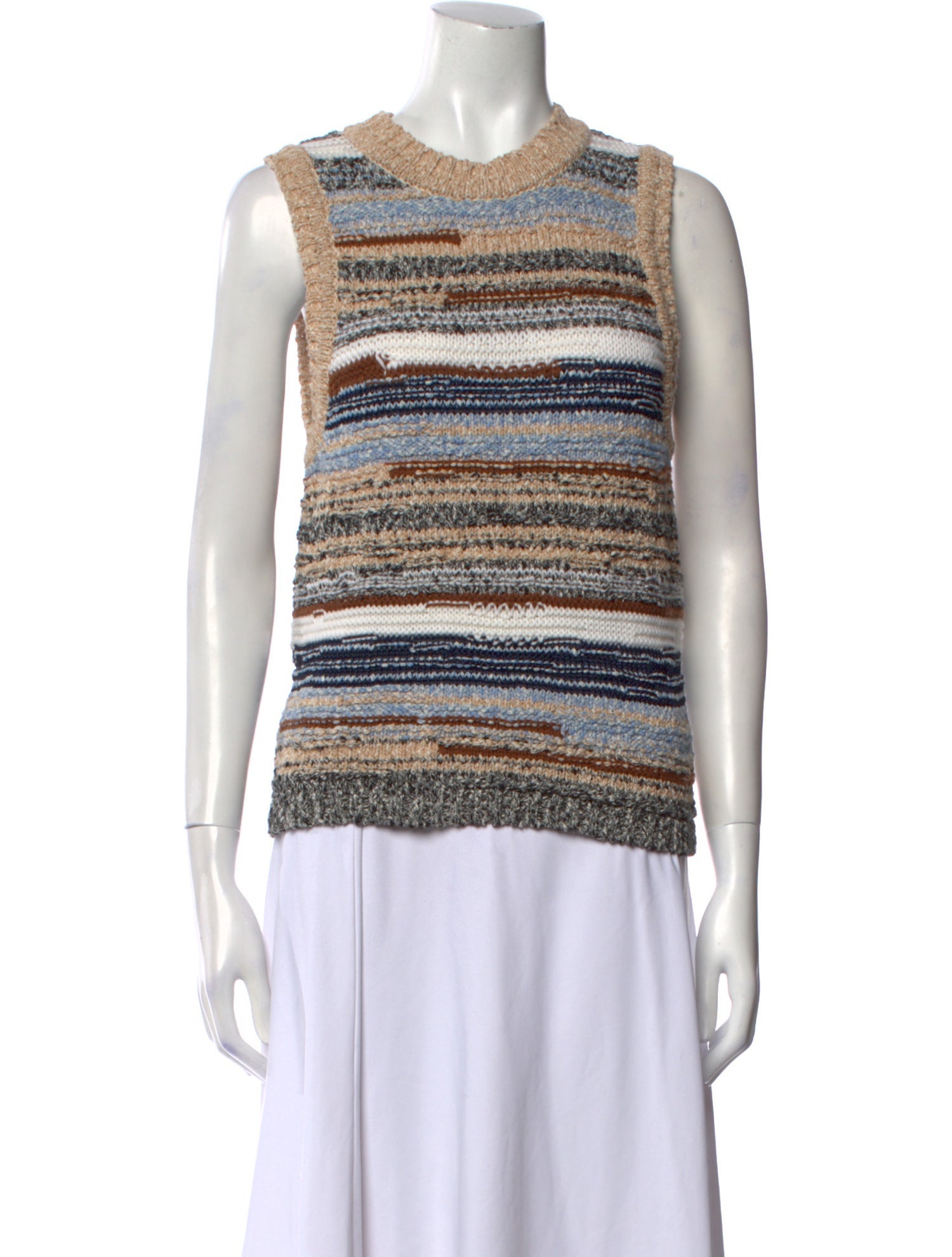 Veronica Beard Striped Crew Neck Sweater w/ Tags