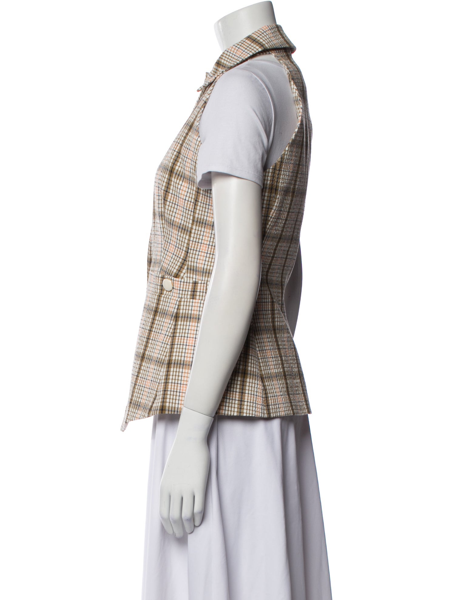 Veronica Beard Plaid Print Vest w/ Tags