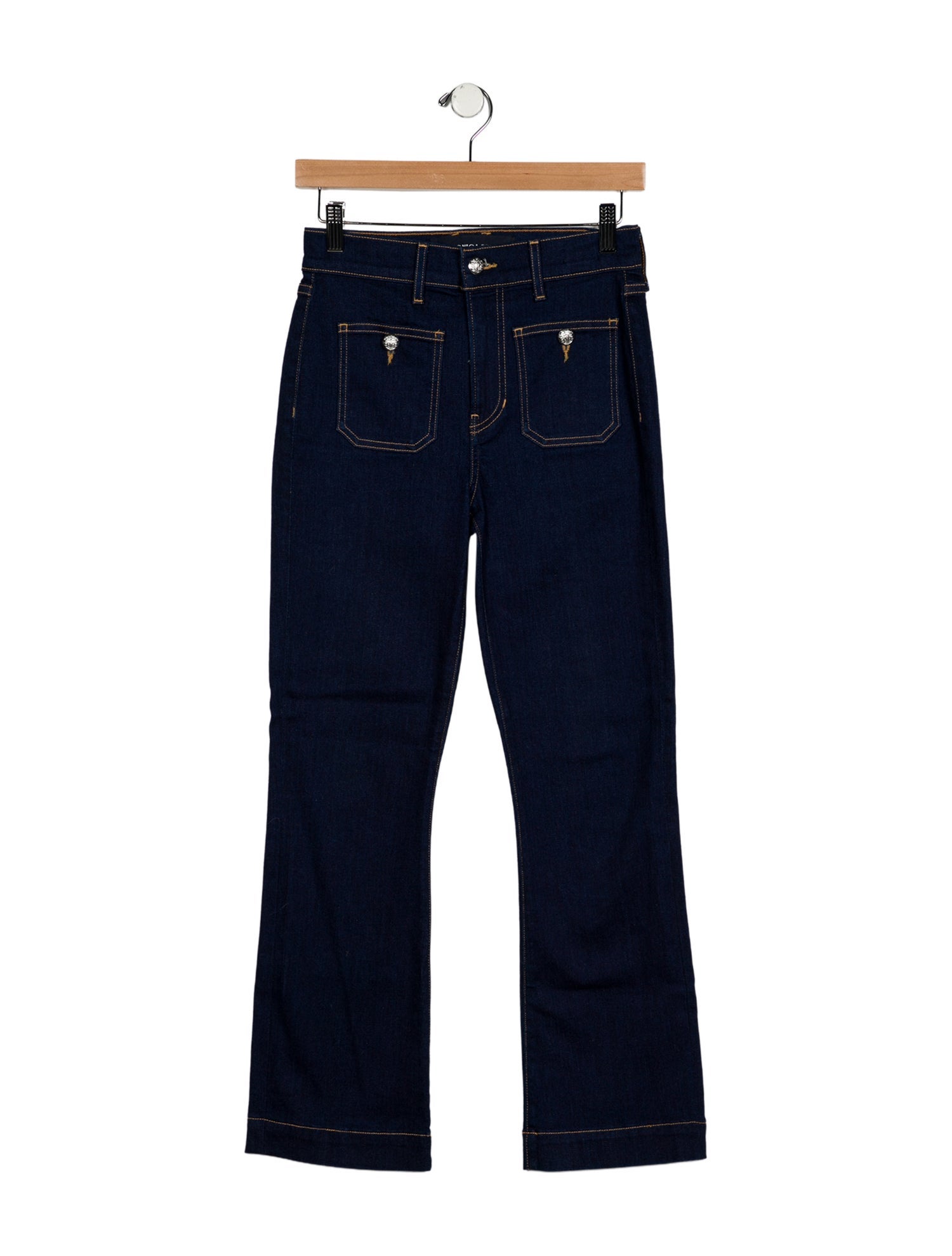 Veronica Beard Mid-Rise Straight Leg Jeans
