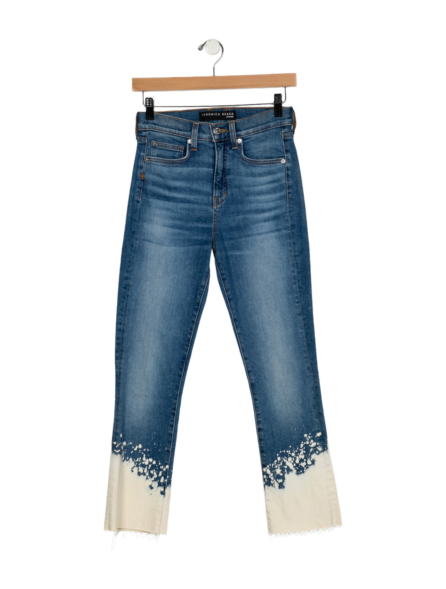 Veronica Beard Mid-Rise Straight Leg Jeans