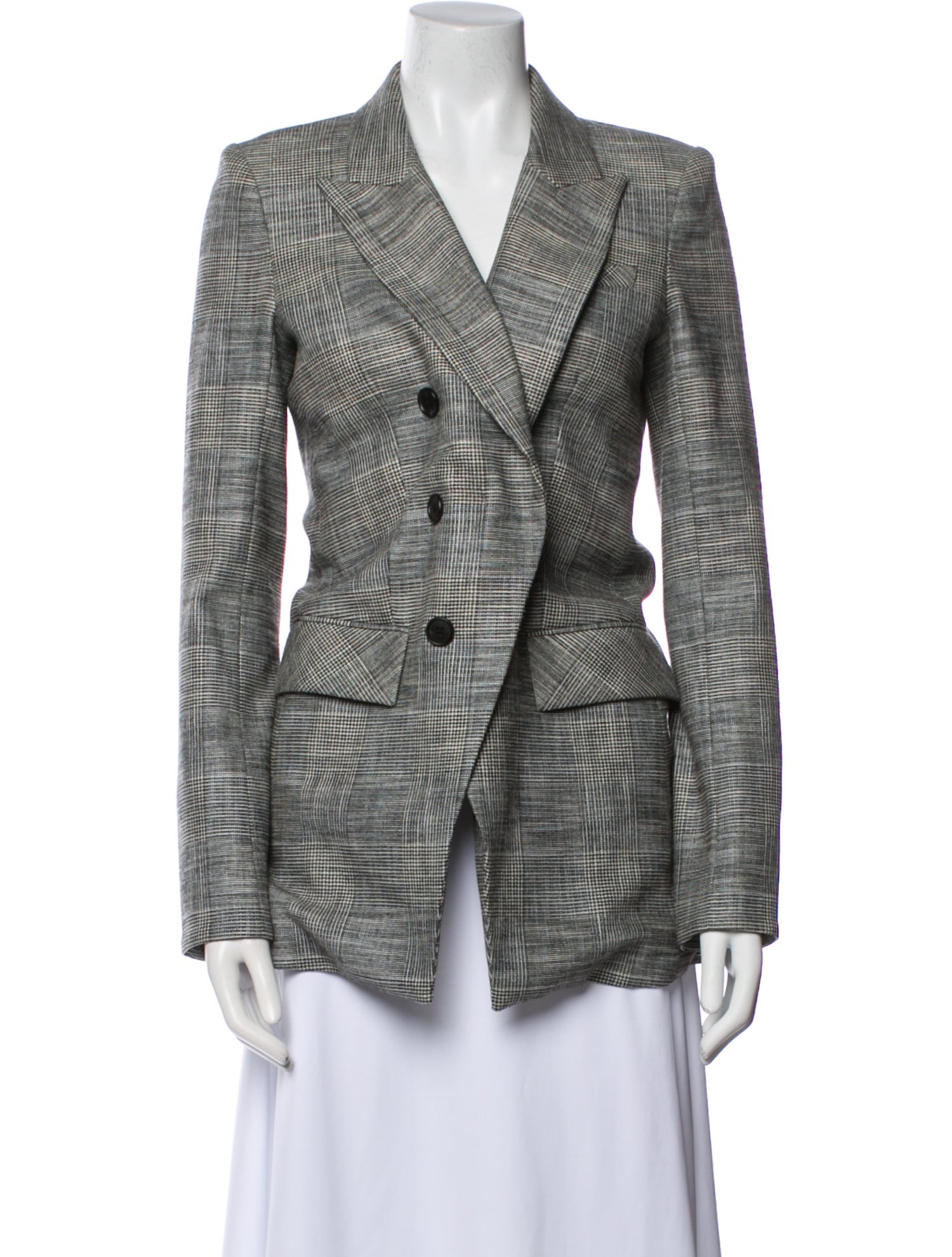 Veronica Beard Plaid Print Blazer