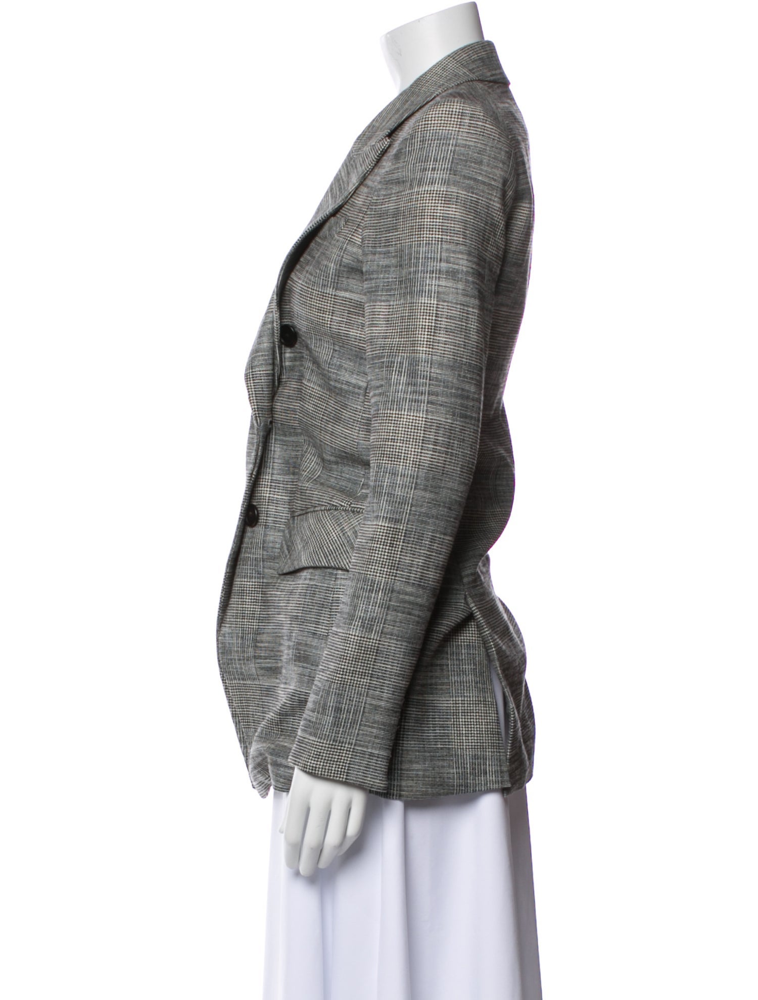 Veronica Beard Plaid Print Blazer