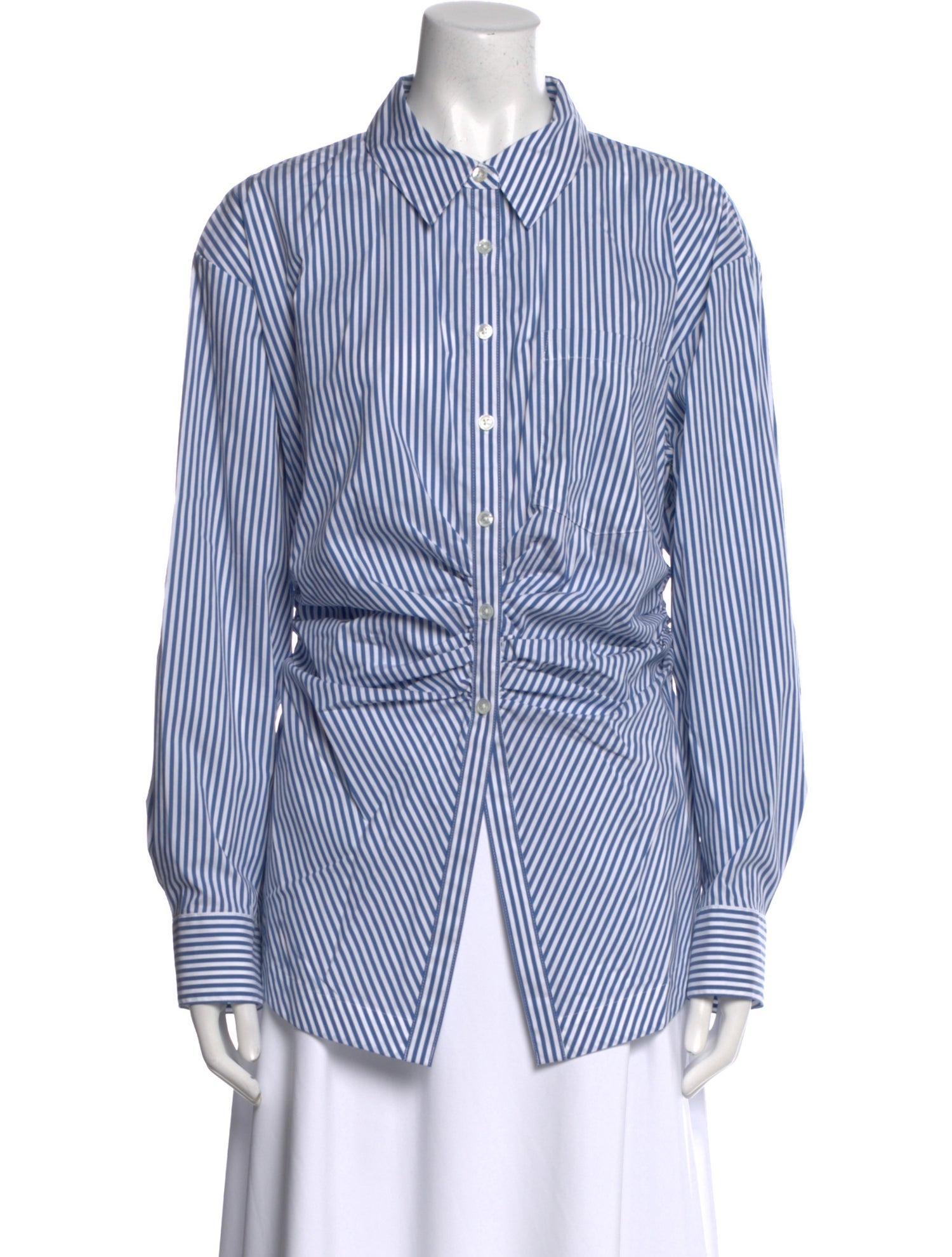 Veronica Beard Striped Long Sleeve Button-Up Top w/ Tags