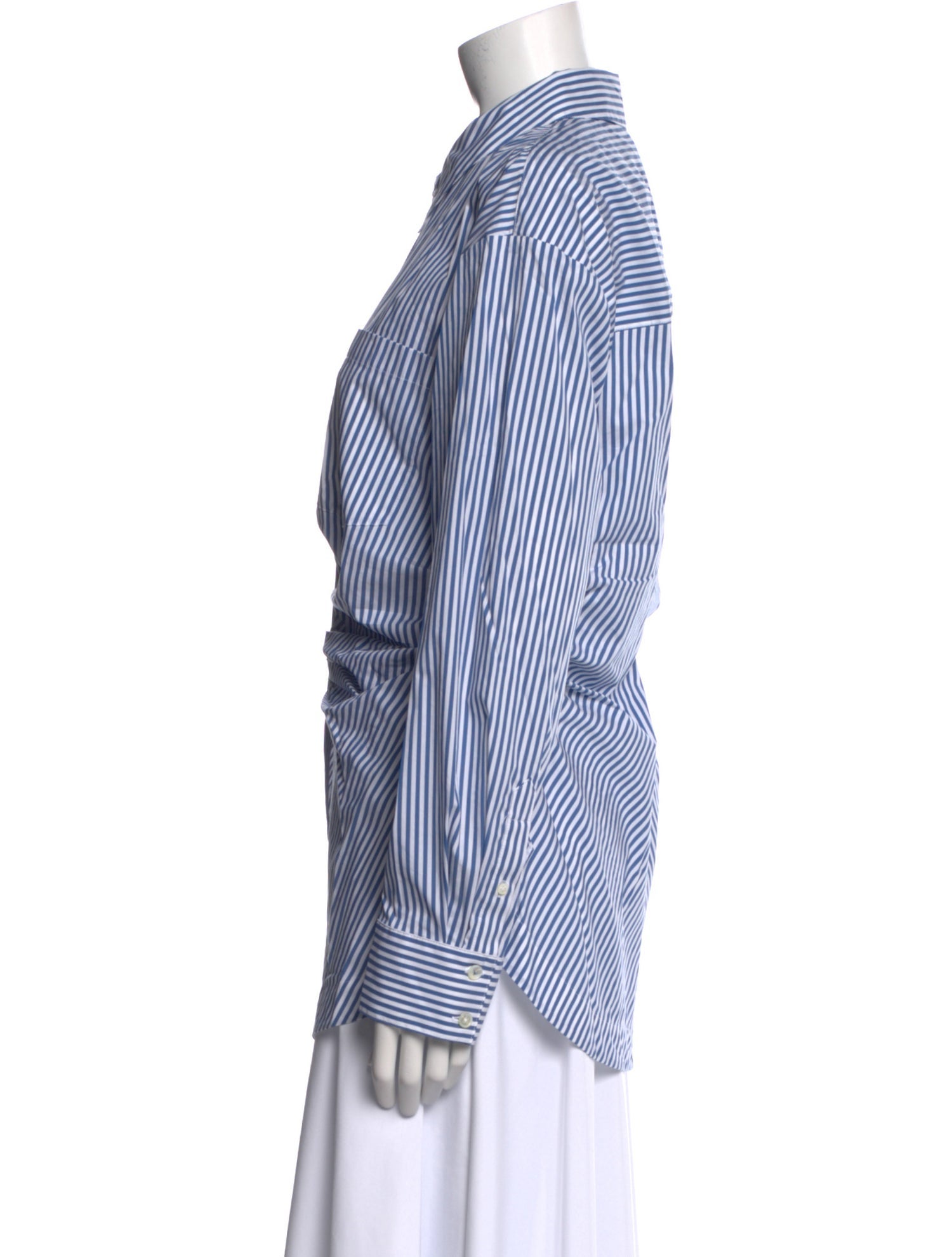 Veronica Beard Striped Long Sleeve Button-Up Top w/ Tags