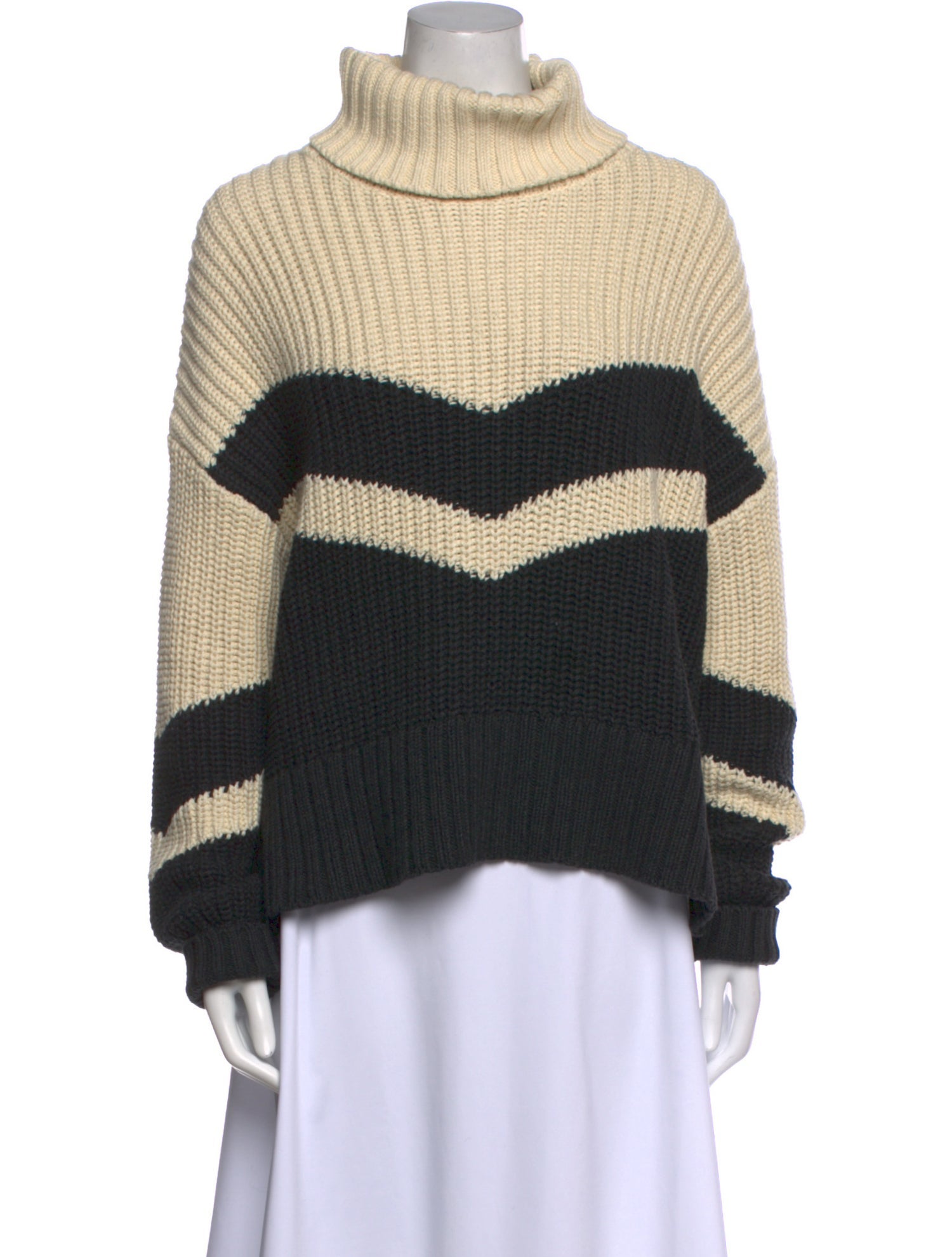 Veronica Beard Striped Turtleneck Sweater