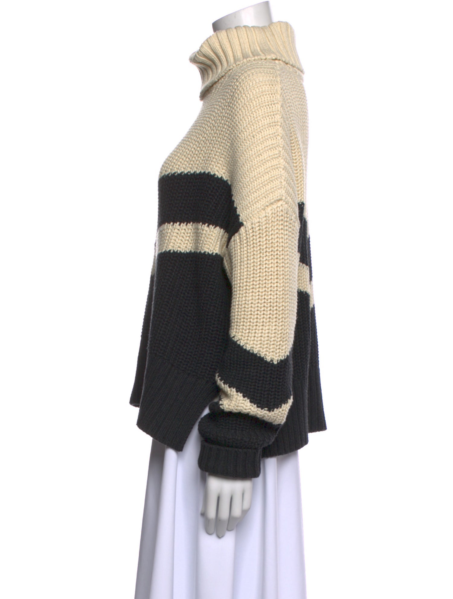 Veronica Beard Striped Turtleneck Sweater