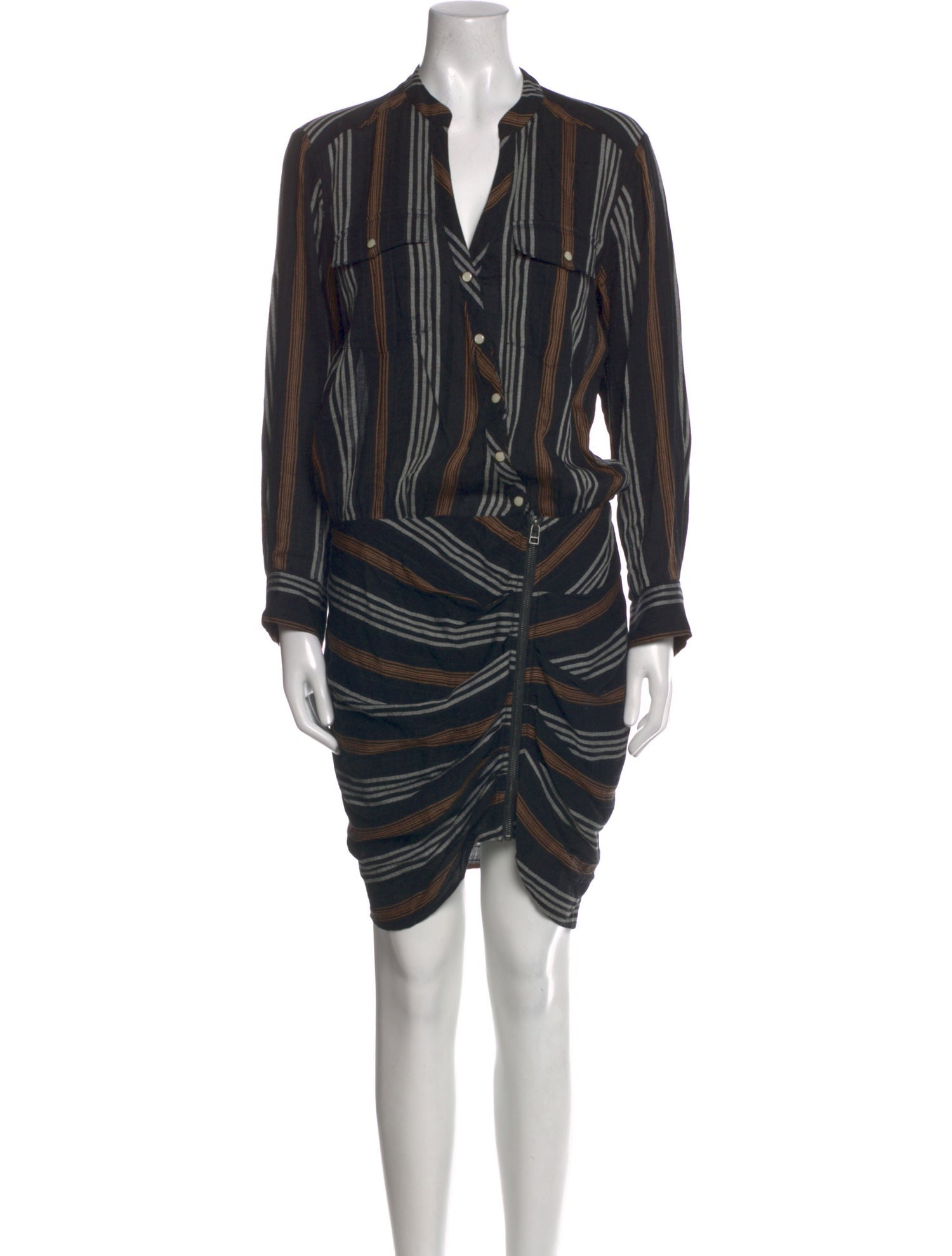 Veronica Beard Striped Midi Length Dress