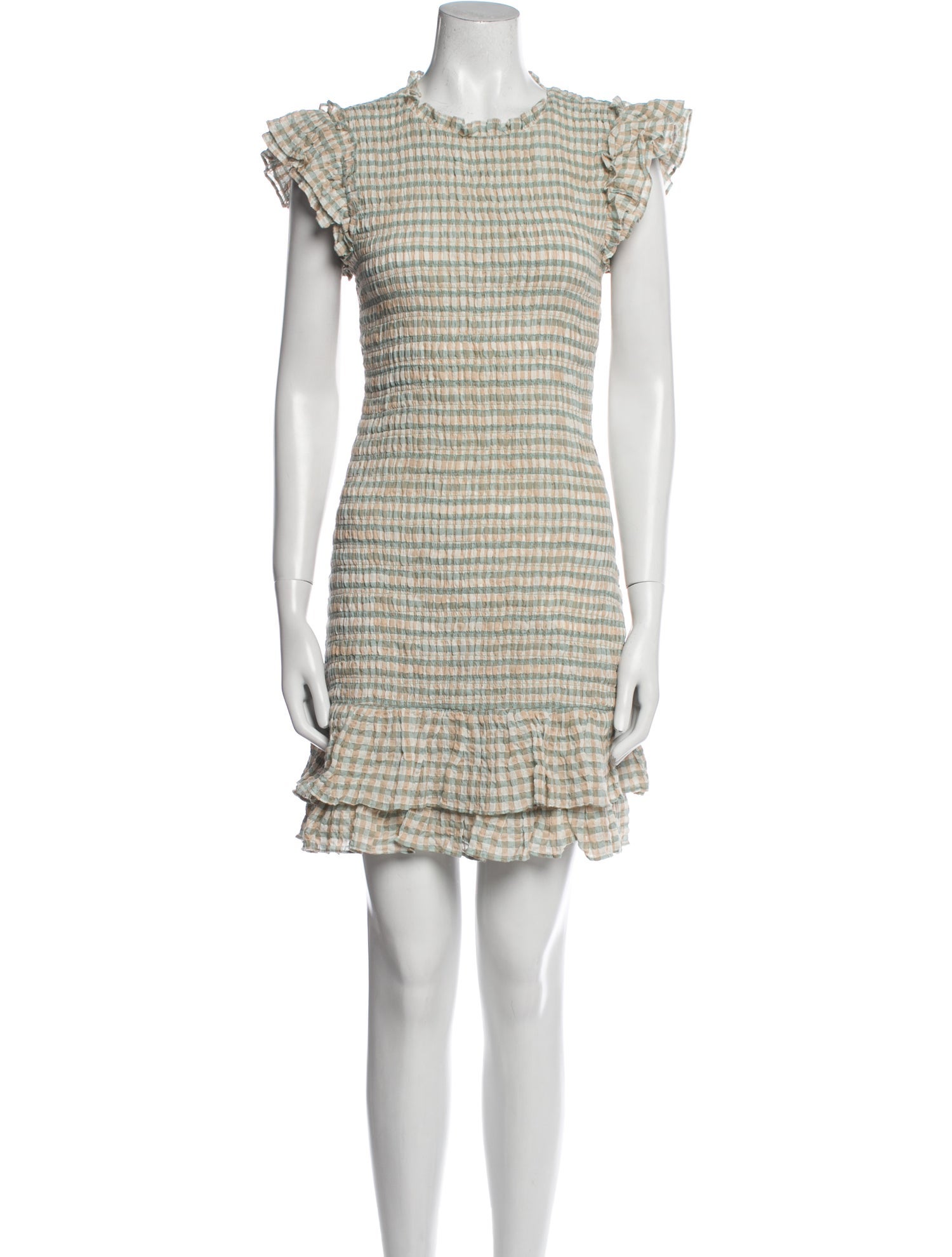 Veronica Beard Plaid Print Mini Dress