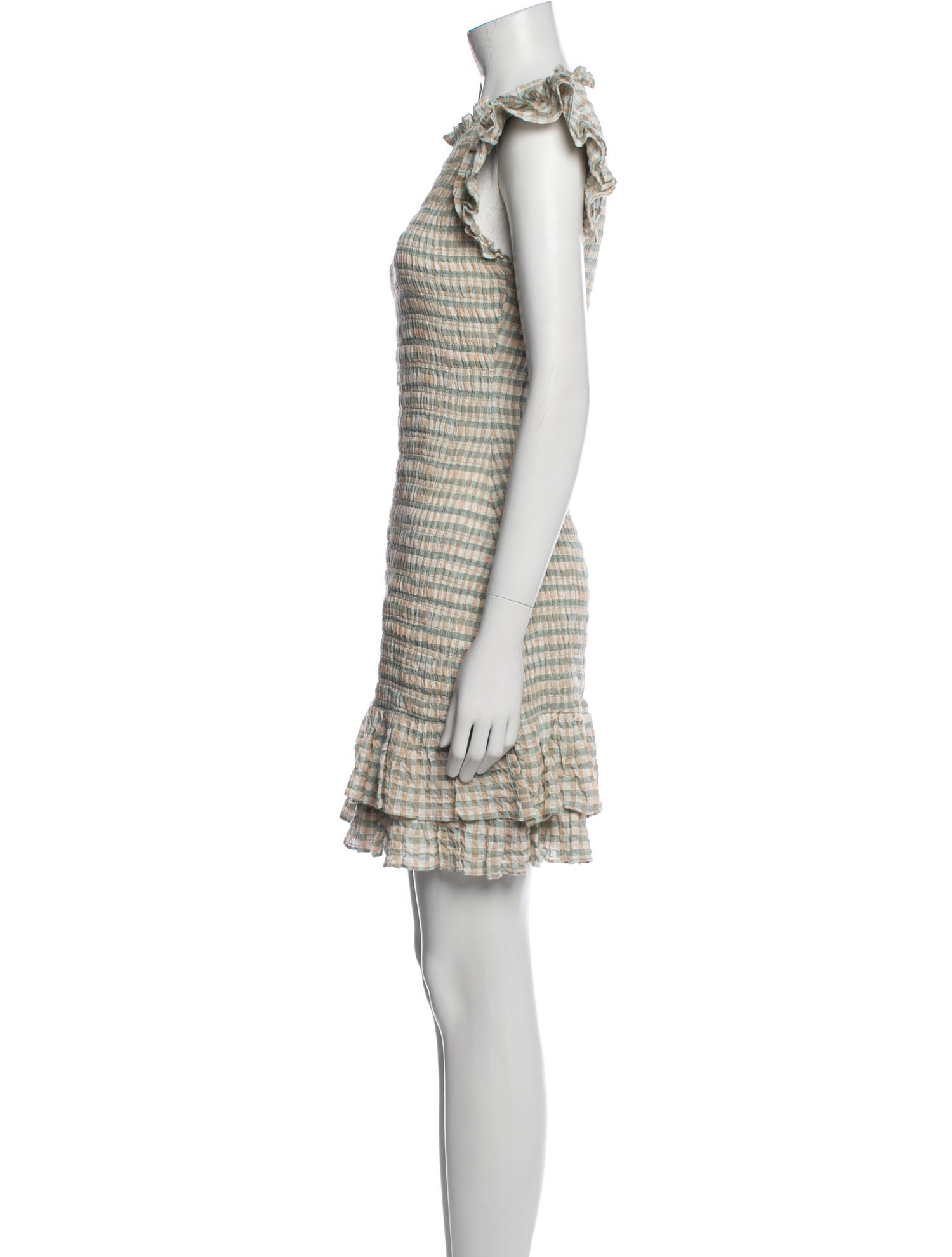 Veronica Beard Plaid Print Mini Dress