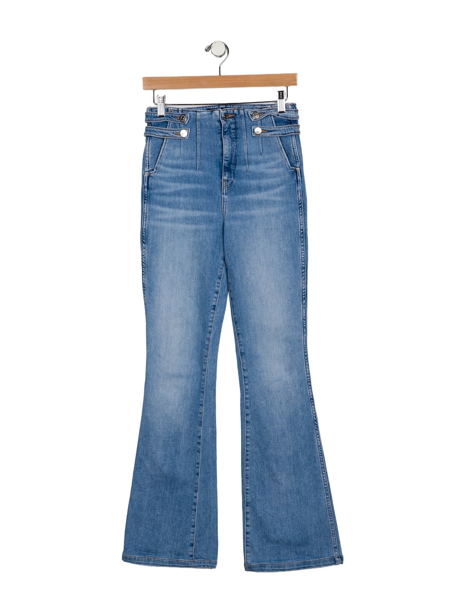 Veronica Beard High-Rise Wide Leg Jeans