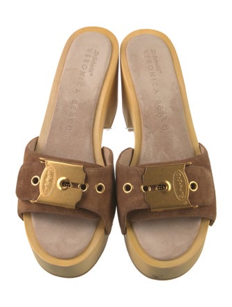 Veronica Beard Suede Studded Accents Slides
