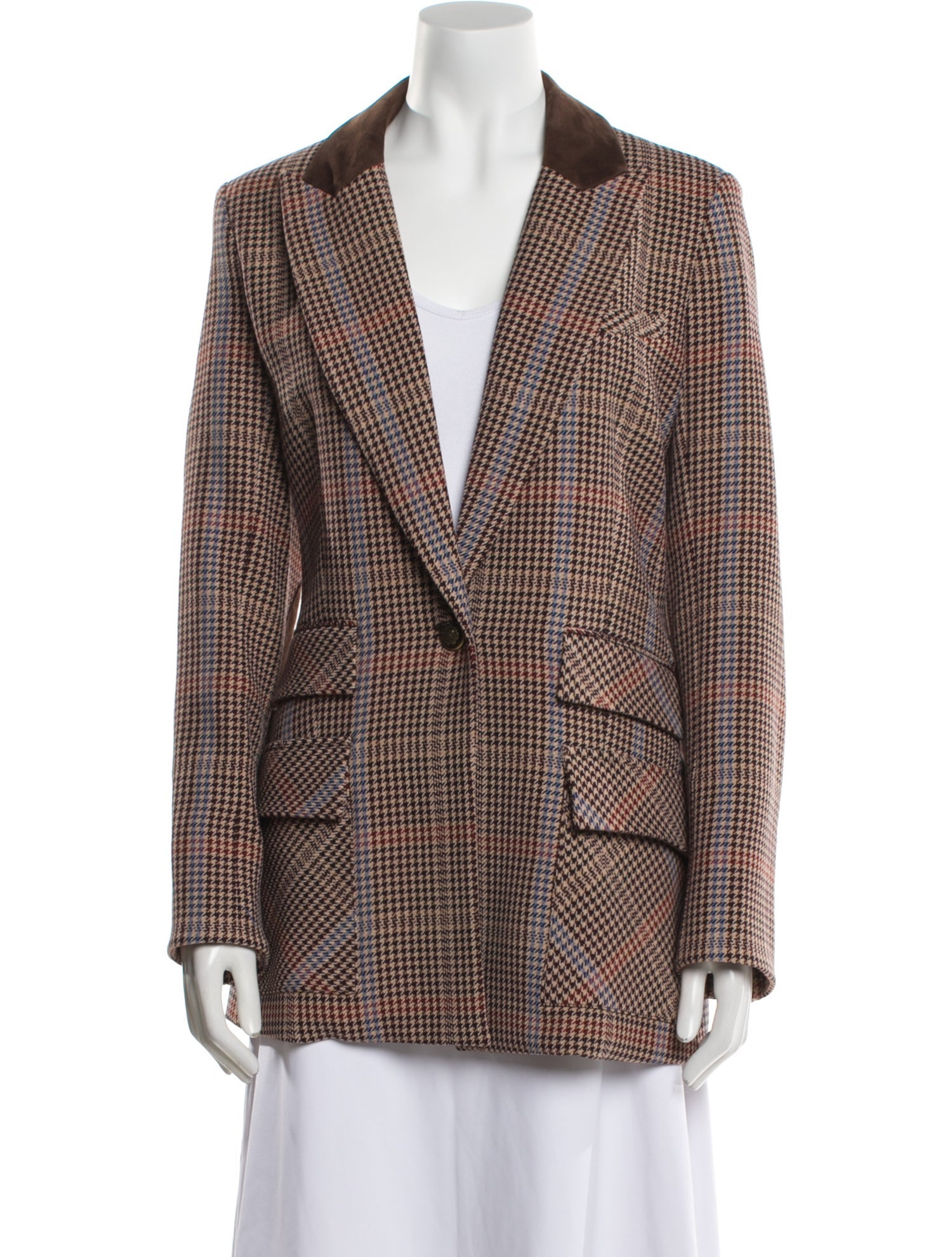 Veronica Beard Destry Dickey Houndstooth Print Blazer w/ Tags