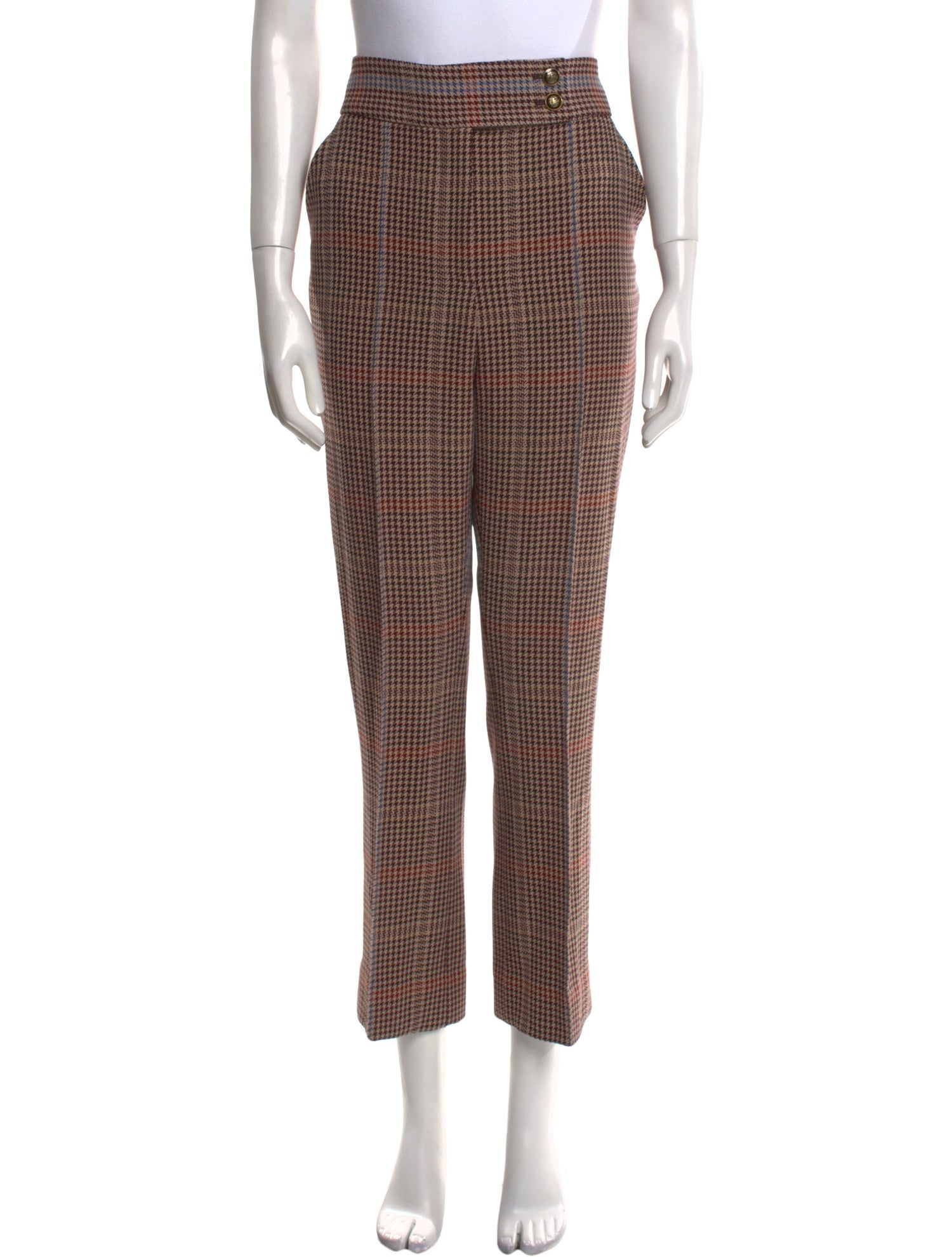 Veronica Beard Houndstooth Print Wide Leg Pants w/ Tags