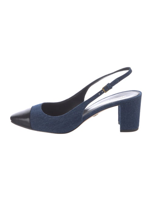 Veronica Beard Denim Slingback Pumps