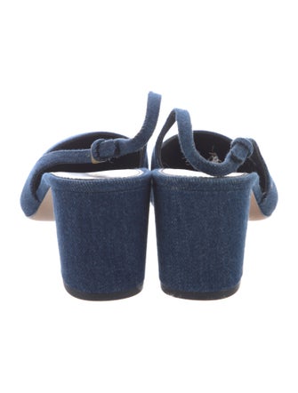 Veronica Beard Denim Slingback Pumps