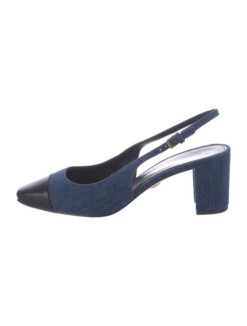 Veronica Beard Denim Slingback Pumps