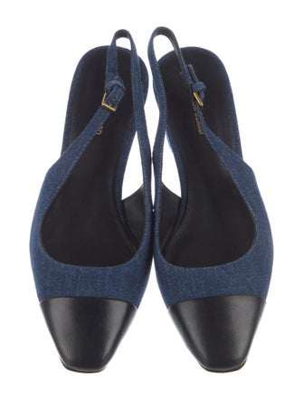 Veronica Beard Denim Slingback Pumps